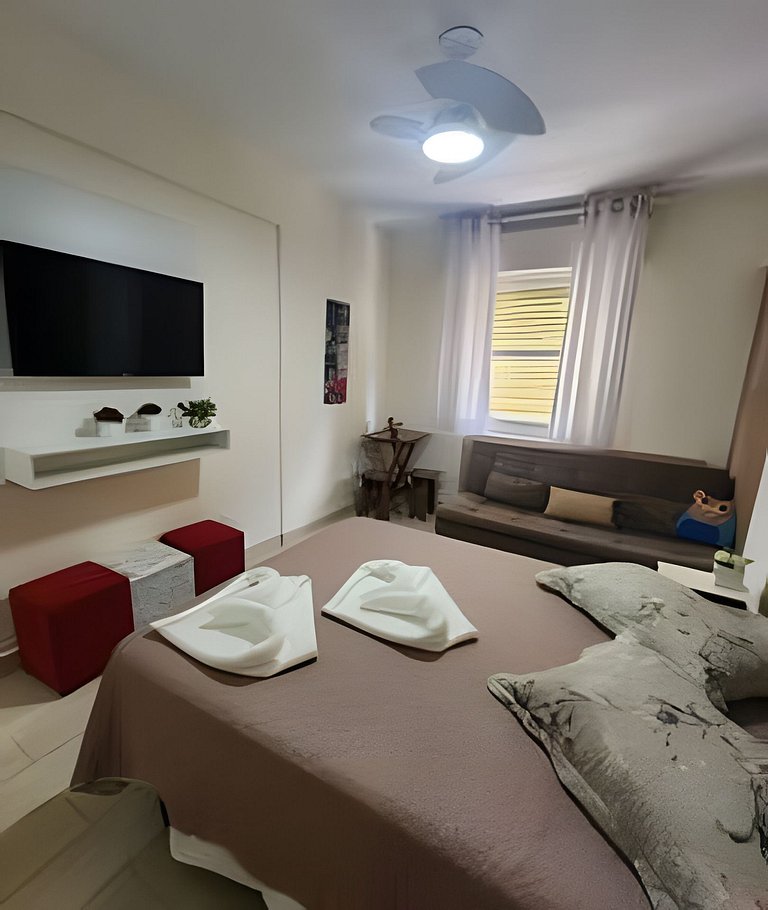 Confortável Flat Cavalinho Branco com lazer em Águas Lindóia