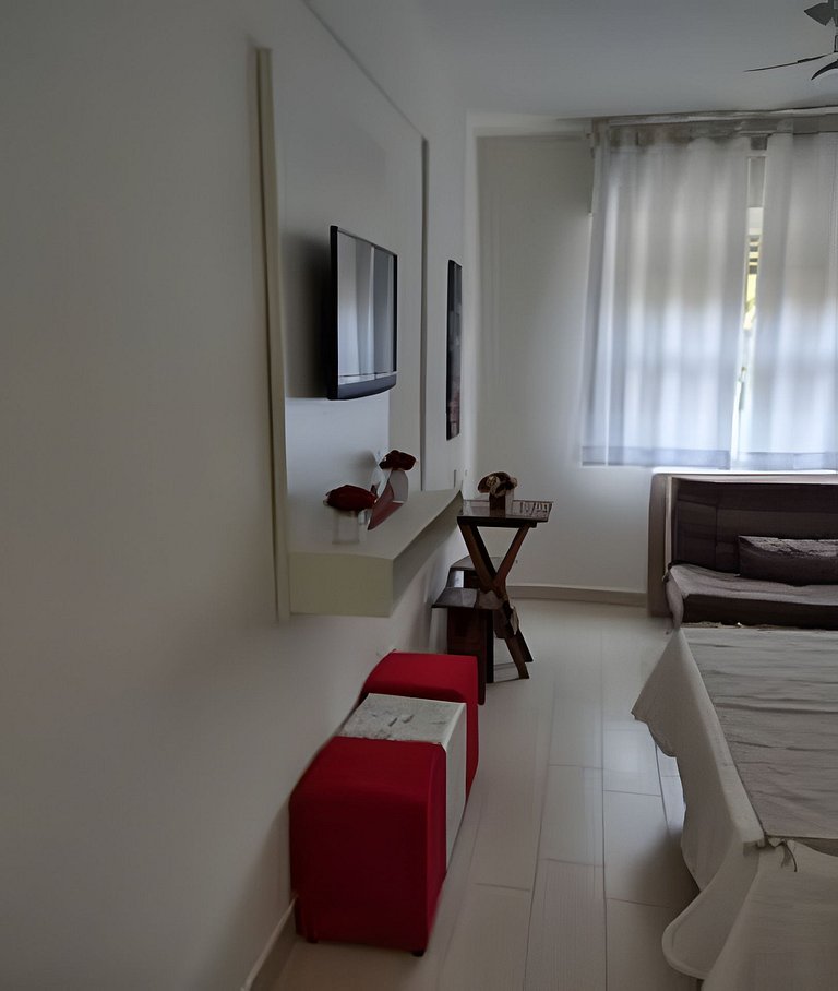 Confortável Flat Cavalinho Branco com lazer em Águas Lindóia