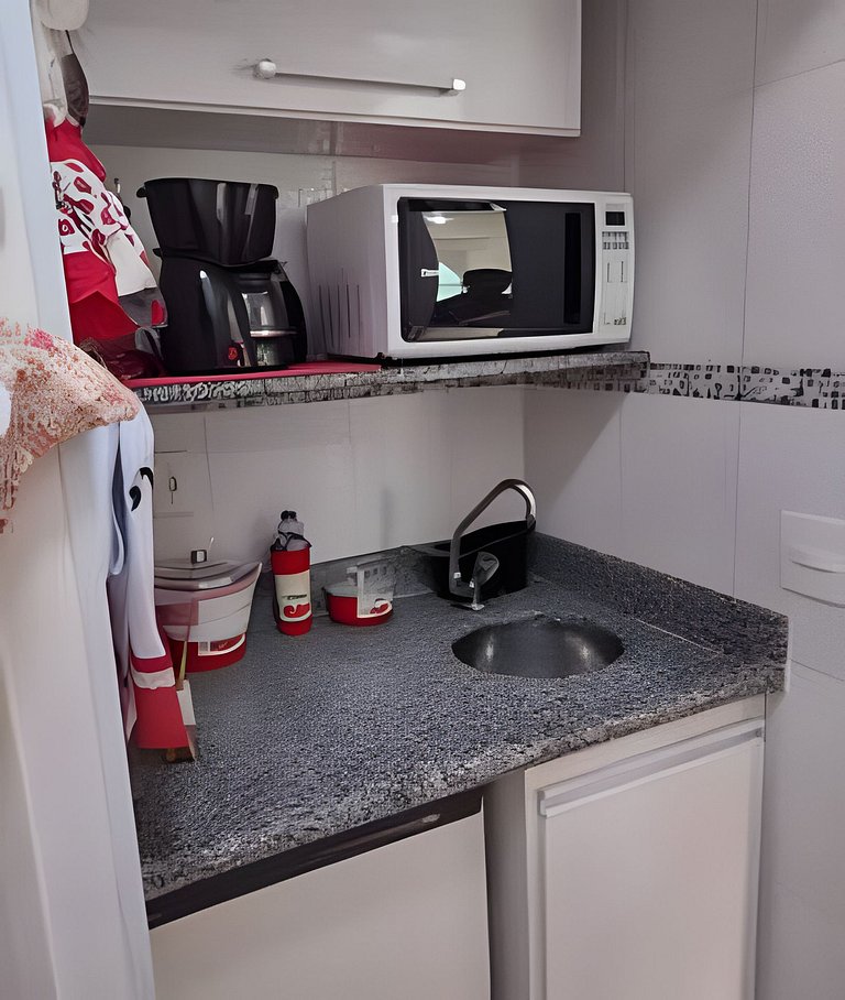 Confortável Flat Cavalinho Branco com lazer em Águas Lindóia