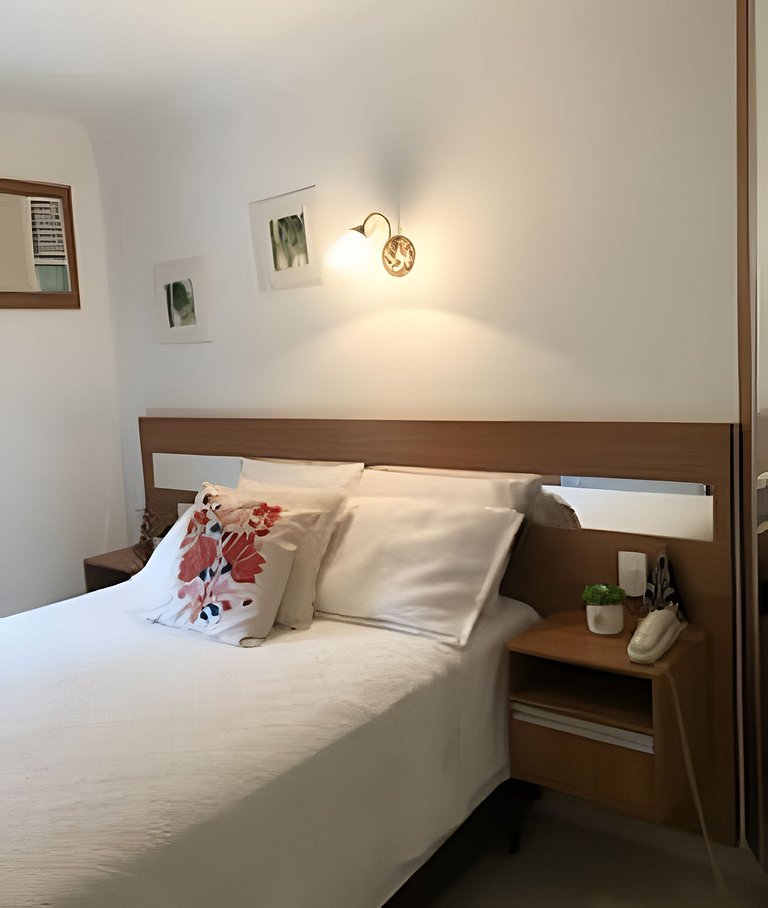 Flat Cavalinho Branco com varanda e lazer – Águas de Lindóia