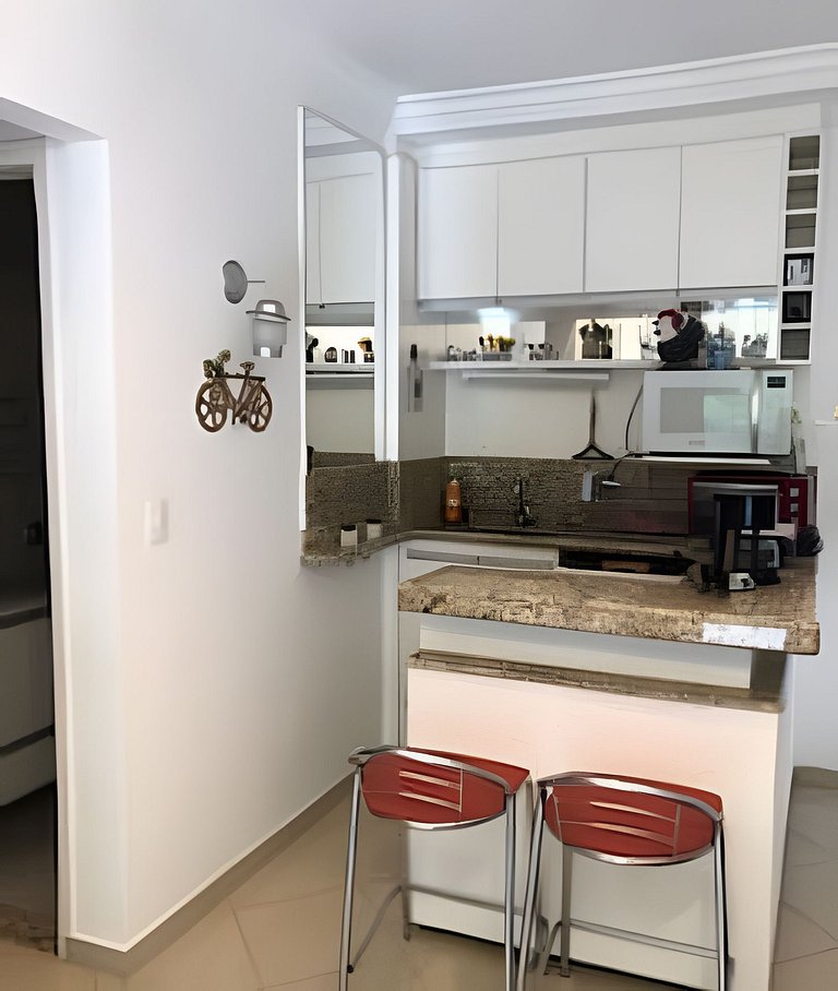 Flat Cavalinho Branco com varanda e lazer – Águas de Lindóia