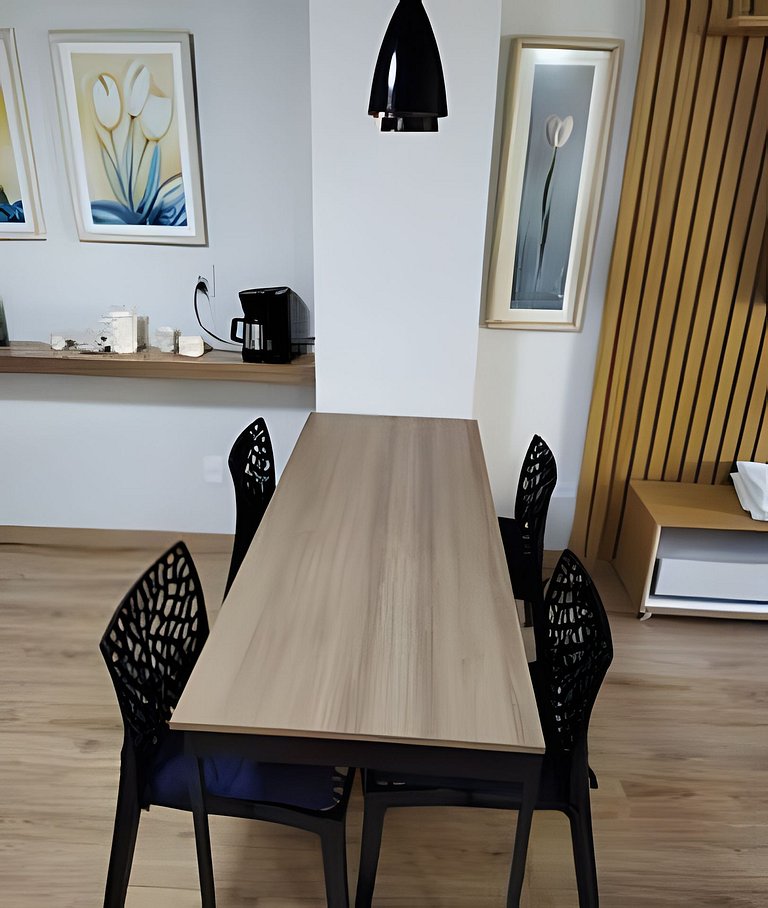 Flat Cavalinho Branco com varanda e lazer – Águas de Lindóia