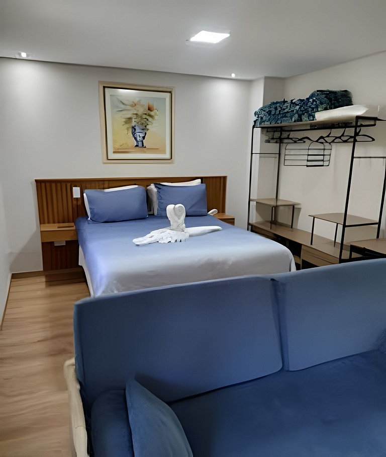 Flat Cavalinho Branco com varanda e lazer – Águas de Lindóia