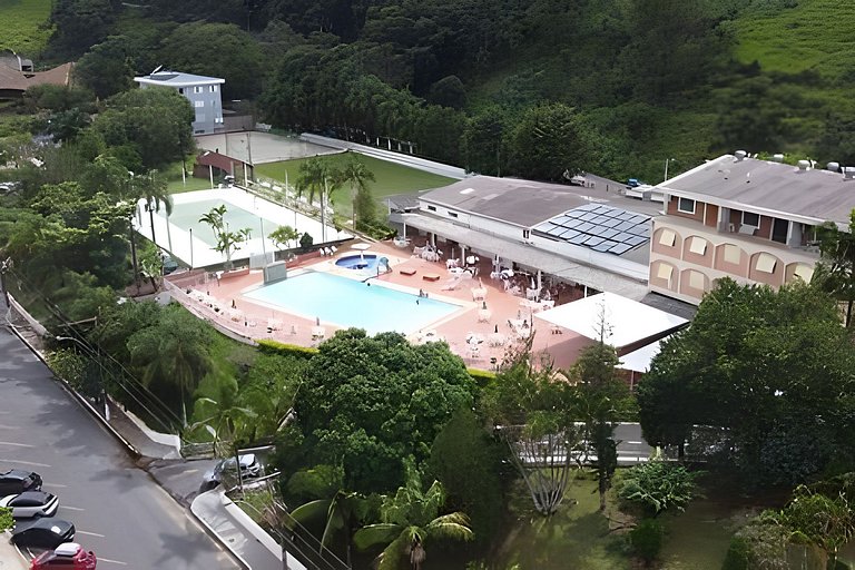 BELO Flat Cavalinho Branco com lazer em Águas de Lindóia