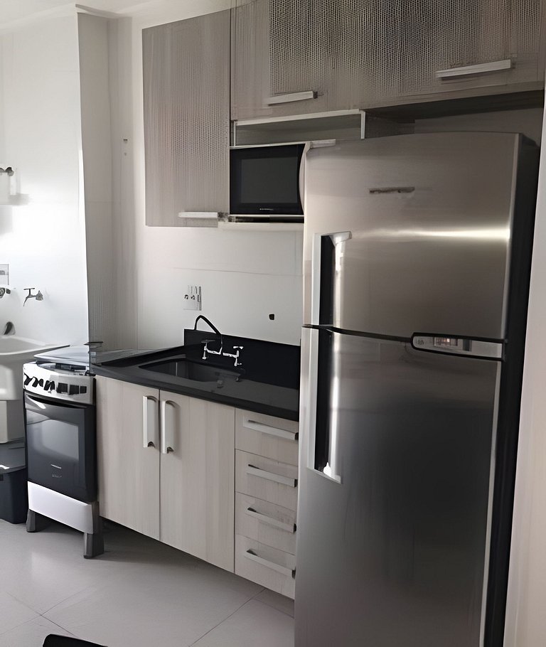 Apto na quadra da praia – Ponta da Praia – Santos